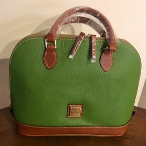 Dooney and Bourke Pebble Leather Zip Zip Satchel